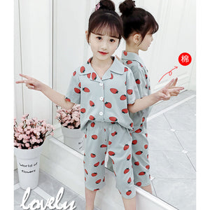 Girls Pajamas Baby Sleepwear Boys Girls Sleep Suit Children's Pajama Sets Cartoon Homewear Long-sleeved Pijama Infant 6 8 10 12