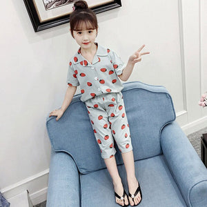 Girls Pajamas Baby Sleepwear Boys Girls Sleep Suit Children's Pajama Sets Cartoon Homewear Long-sleeved Pijama Infant 6 8 10 12