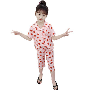 Girls Pajamas Baby Sleepwear Boys Girls Sleep Suit Children's Pajama Sets Cartoon Homewear Long-sleeved Pijama Infant 6 8 10 12