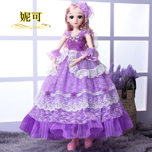60cm doll set smart girl princess toy multi-joint large oversized toy simulation doll girl toy decoration decoration gift