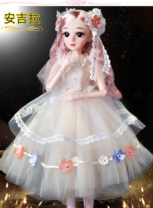 60cm doll set smart girl princess toy multi-joint large oversized toy simulation doll girl toy decoration decoration gift