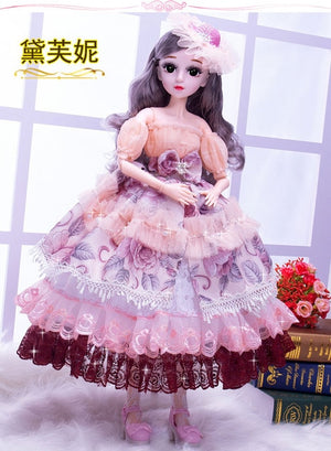 60cm doll set smart girl princess toy multi-joint large oversized toy simulation doll girl toy decoration decoration gift