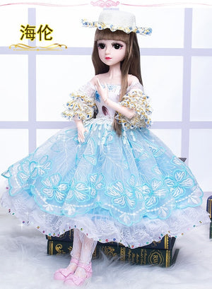 60cm doll set smart girl princess toy multi-joint large oversized toy simulation doll girl toy decoration decoration gift