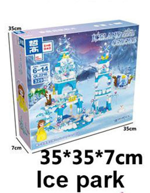 402pcs City Castle Princess Building Blocks Dream Princess Elsa Ice Castle Building Blocks Diy Compatible Legoing Gifts Girl Toy