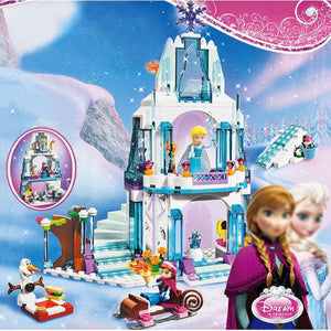 402pcs City Castle Princess Building Blocks Dream Princess Elsa Ice Castle Building Blocks Diy Compatible Legoing Gifts Girl Toy