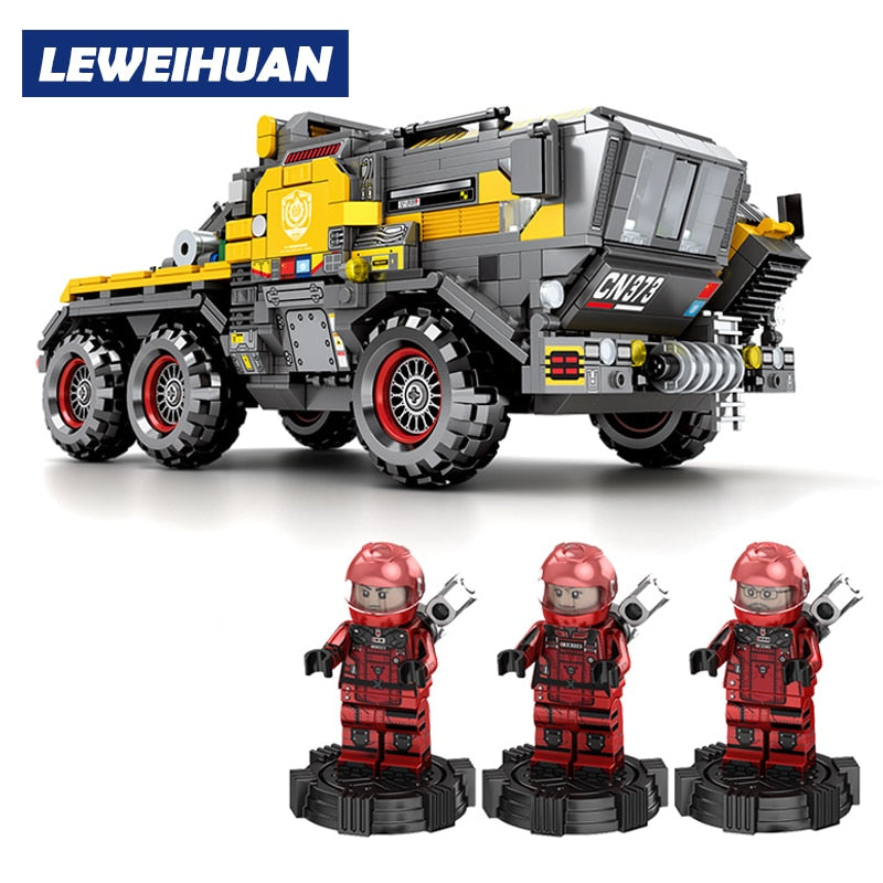 Military Series Carrier Car Building Blocks Toy Set Model Blocks Bricks Educational Toys For Kids Boy Gifts Compatible Legoings