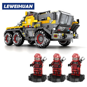 Military Series Carrier Car Building Blocks Toy Set Model Blocks Bricks Educational Toys For Kids Boy Gifts Compatible Legoings