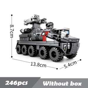 Military Series Carrier Car Building Blocks Toy Set Model Blocks Bricks Educational Toys For Kids Boy Gifts Compatible Legoings