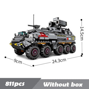 Military Series Carrier Car Building Blocks Toy Set Model Blocks Bricks Educational Toys For Kids Boy Gifts Compatible Legoings