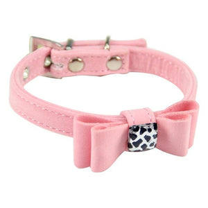 Adjustable Pet Suit Traction Belt Flocking Material Bow Style Dog and Puppy Cats Pets and Other Small Animals Collar 2018