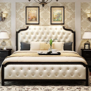 Solid Wood Bed, 1.8 M Double Bed,  European Style Solid Wood Bed