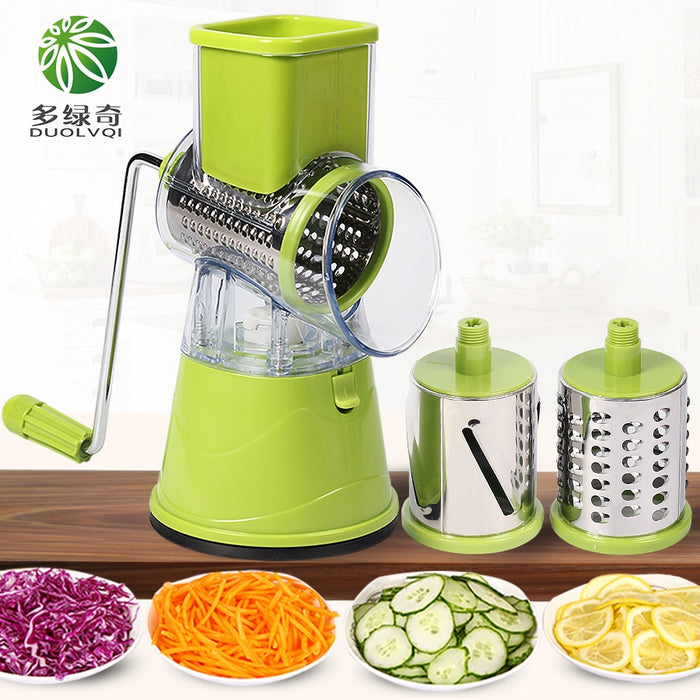 Manual Vegetable Cutter Slicer, Multi-functional Round Mandolin Slicer, Kitchen Gadget