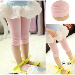 3-10years Girls Knee Length Kid Five Pants Candy Color Children Cropped Clothing Spring-Summer All-matches Bottoms Leggings