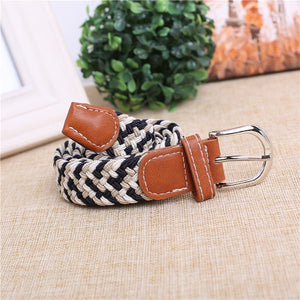 Korean Fashion Children Belt boy Girl Show Elastic all-match belt Child Waist pin buckle Belt Military Training Belt