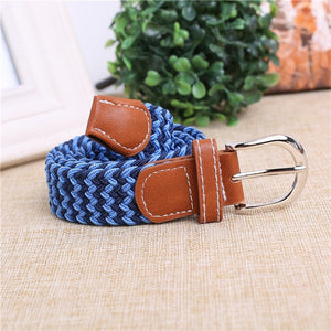 Korean Fashion Children Belt boy Girl Show Elastic all-match belt Child Waist pin buckle Belt Military Training Belt