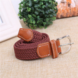 Korean Fashion Children Belt boy Girl Show Elastic all-match belt Child Waist pin buckle Belt Military Training Belt