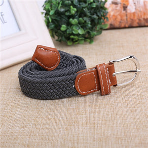 Korean Fashion Children Belt boy Girl Show Elastic all-match belt Child Waist pin buckle Belt Military Training Belt