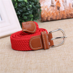 Korean Fashion Children Belt boy Girl Show Elastic all-match belt Child Waist pin buckle Belt Military Training Belt