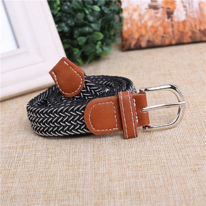 Korean Fashion Children Belt boy Girl Show Elastic all-match belt Child Waist pin buckle Belt Military Training Belt