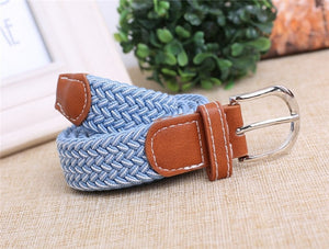 Korean Fashion Children Belt boy Girl Show Elastic all-match belt Child Waist pin buckle Belt Military Training Belt