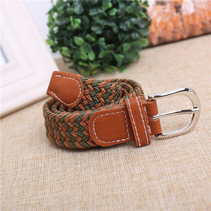 Korean Fashion Children Belt boy Girl Show Elastic all-match belt Child Waist pin buckle Belt Military Training Belt