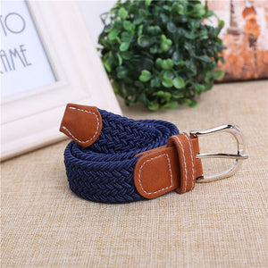 Korean Fashion Children Belt boy Girl Show Elastic all-match belt Child Waist pin buckle Belt Military Training Belt