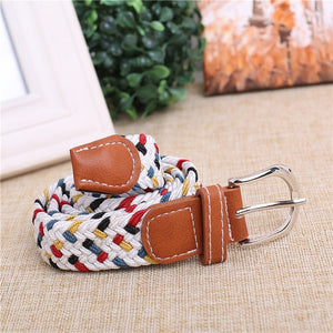 Korean Fashion Children Belt boy Girl Show Elastic all-match belt Child Waist pin buckle Belt Military Training Belt