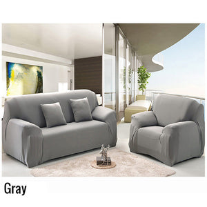 1/2/3/4 Seater Solid Sofa Cover Spandex Modern Elastic Polyester Couch Slipcover Chair Furniture Protector Living Room 6 Colors
