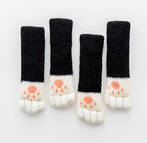 4pcs Anti Slip Mat Cute Furniture Leg Feet Caps Felt Pads Cat Claw Chair Leg Socks Table Protector prevent Dog Cat Scratching