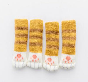 4pcs Anti Slip Mat Cute Furniture Leg Feet Caps Felt Pads Cat Claw Chair Leg Socks Table Protector prevent Dog Cat Scratching