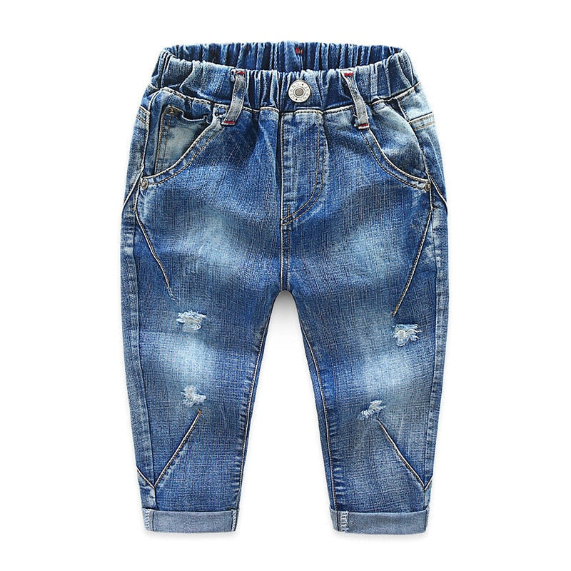 2018 Fall Little Boys Pants Baby Jeans Children Clothing Trousers Baby Pants Casual Toddler Bottom Denim Boys Jeans Kids Clothes