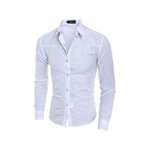 Fashion New Hot Men's Luxury Casual Shirts Slim Fit Shirts Long Sleeve Button Shirts Tops 5 Colors High Quality