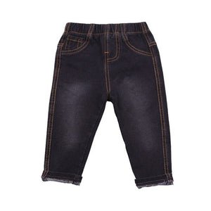 1-6T Autumn Winter Boys Pants Thicken Kids Denim Boy Trousers Toddler Girls Pants Bottom Warm Baby Jeans Children Clothing
