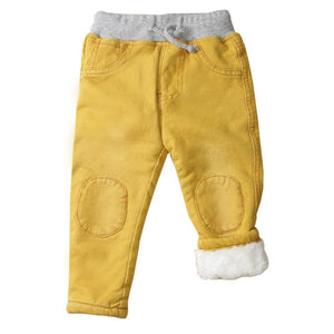 Autumn Winter Baby Boys Jeans Pants Toddler Thicken Kids Boy Trousers Casual Warm Girl Pants Bottom Children Clothing Denim 1-6Y