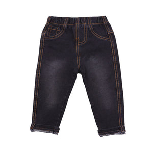 Autumn Winter Baby Boys Jeans Pants Toddler Thicken Kids Boy Trousers Casual Warm Girl Pants Bottom Children Clothing Denim 1-6Y