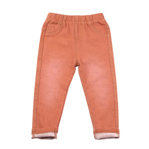 Autumn Winter Baby Boys Jeans Pants Toddler Thicken Kids Boy Trousers Casual Warm Girl Pants Bottom Children Clothing Denim 1-6Y