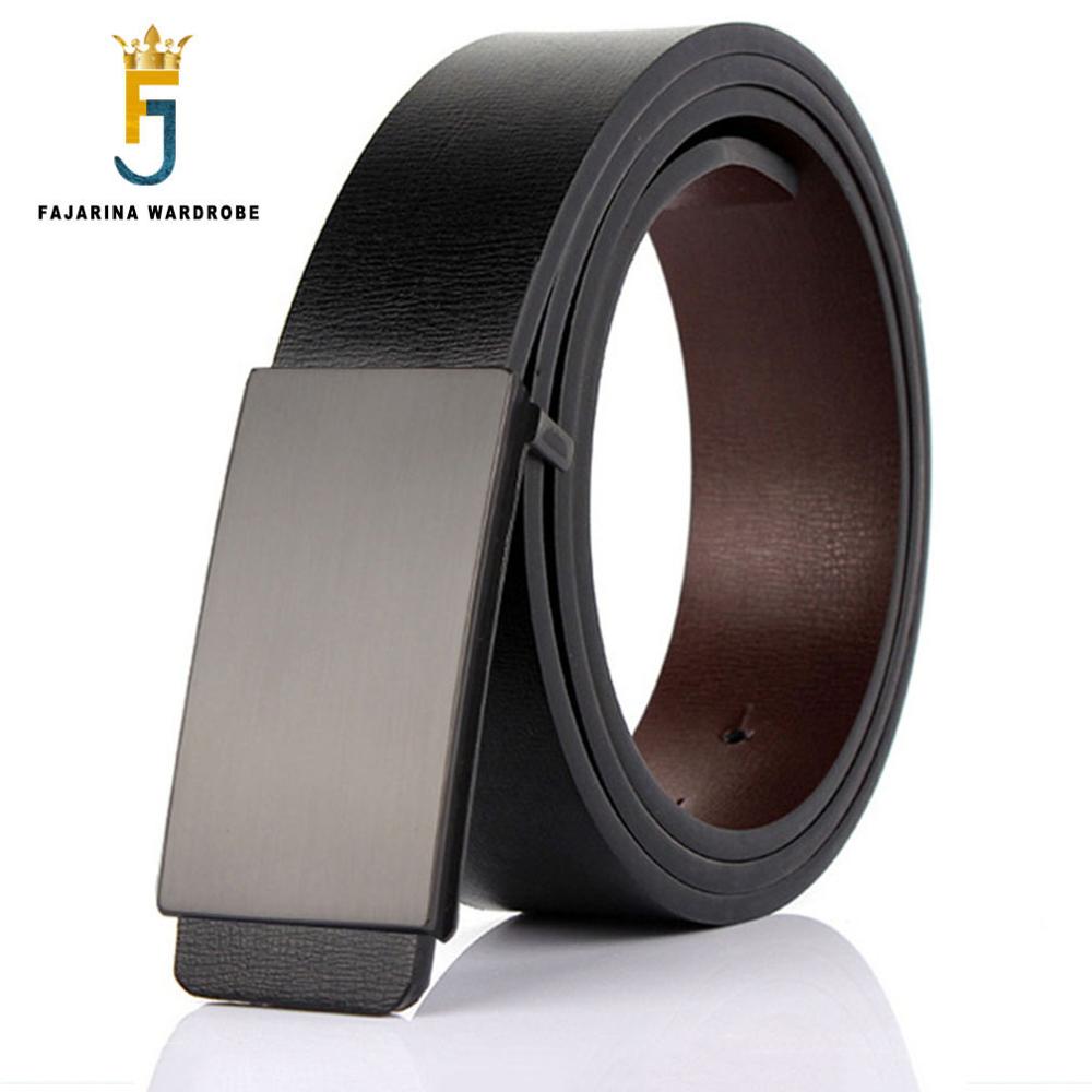 FAJARINA Brand Men's Quality Design PU 2nd Layer Genuine Leather Black Fashion Belts Male Jeans Belt Apparel Accessories for Men