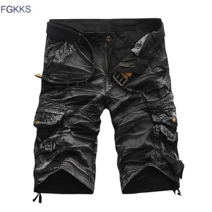 FGKKS New Brand Cargo Shorts Men 2019 Summer Men's Shorts Solid Color Hip Hop Casual Cargo Men Shorts Bottom