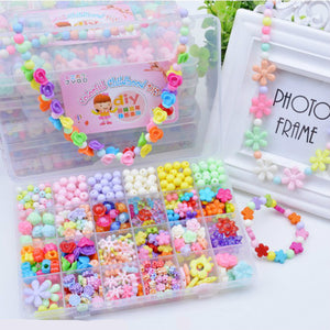 DIY Handmade Beaded Toy with Accessory Set Children Creative Girl Weaving Bracelet Jewelry Making Toys Educational Children Gift