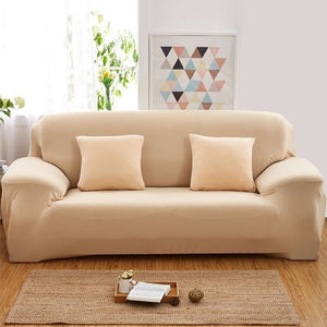 1/2/3/4 Seater Solid Sofa Cover Spandex Modern Elastic Polyester Couch Slipcover Chair Furniture Protector Living Room 24 Colors