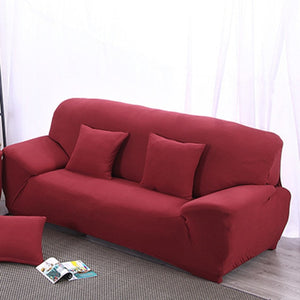 1/2/3/4 Seater Solid Sofa Cover Spandex Modern Elastic Polyester Couch Slipcover Chair Furniture Protector Living Room 24 Colors