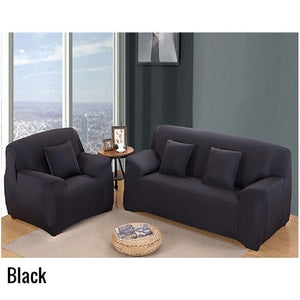 1/2/3/4 Seater Solid Sofa Cover Spandex Modern Elastic Polyester Couch Slipcover Chair Furniture Protector Living Room 24 Colors