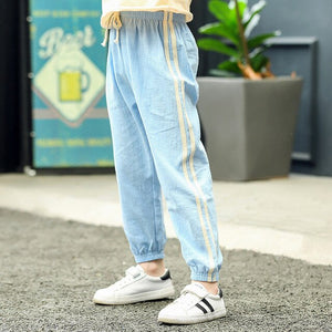 Cotton Linen Baby Girl Clothes Sport Bottom Fashion Children Clothing Boys Pants Casual Sweatpants Girls Pants Kids Trousers