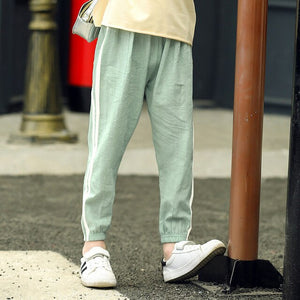 Cotton Linen Baby Girl Clothes Sport Bottom Fashion Children Clothing Boys Pants Casual Sweatpants Girls Pants Kids Trousers