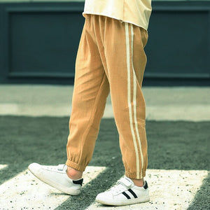 Cotton Linen Baby Girl Clothes Sport Bottom Fashion Children Clothing Boys Pants Casual Sweatpants Girls Pants Kids Trousers