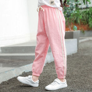 Cotton Linen Baby Girl Clothes Sport Bottom Fashion Children Clothing Boys Pants Casual Sweatpants Girls Pants Kids Trousers