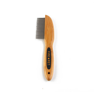 Wood Finishing Dog Comb Pet Dog & Cat Rotating Stainless Steel Pin Comb & Kits for All Coat Types/Brush Comb Rake/Grooming Tools
