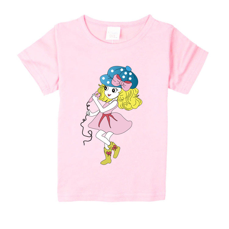 Baby Girls Tshirt Girl Summer Short-Sleeved Casual T-shirts For Kids Children's Cotton Tops Girl's Summer Tee