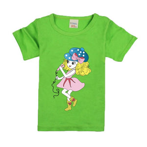 Baby Girls Tshirt Girl Summer Short-Sleeved Casual T-shirts For Kids Children's Cotton Tops Girl's Summer Tee