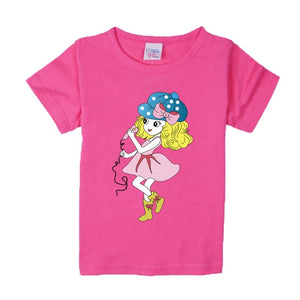 Baby Girls Tshirt Girl Summer Short-Sleeved Casual T-shirts For Kids Children's Cotton Tops Girl's Summer Tee